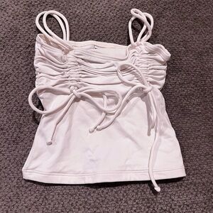 Submarine White Ruched Camisole for Kids Girls Size 4